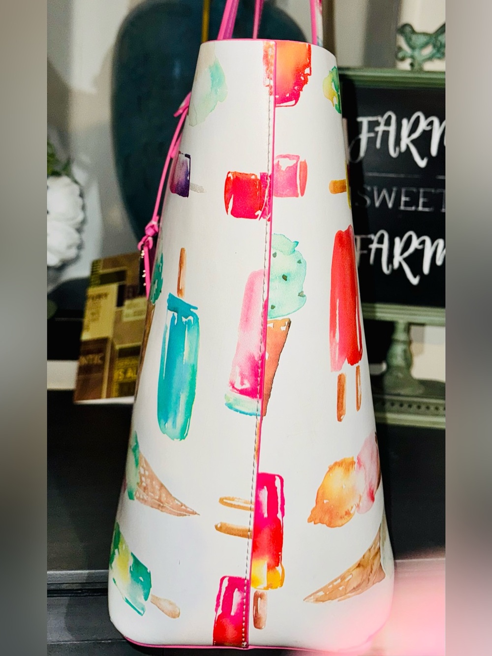 Kate Spade New York "Flavor of the Month" Francis Tote icecream & popsicles EUC - Picture 12 of 16